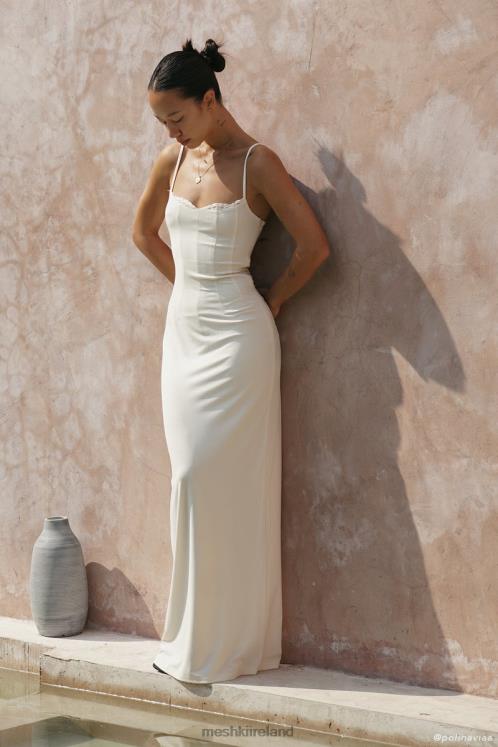 Meshki Amorette Lace Trim Maxi Dress Clothing Bone 6DX22279