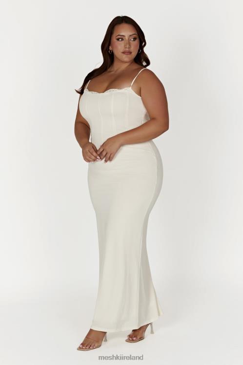 Meshki Amorette Lace Trim Maxi Dress Clothing Bone 6DX22279