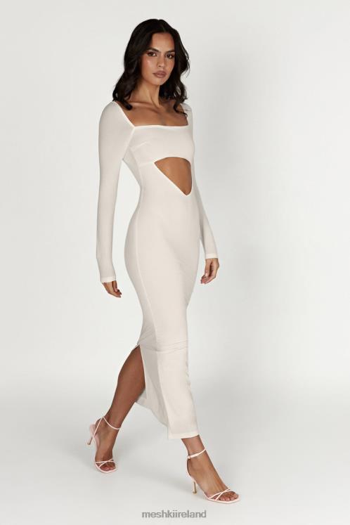 Meshki Ashleigh Cut Out Bandeau Maxi Dress Clothing Bone 6DX22549