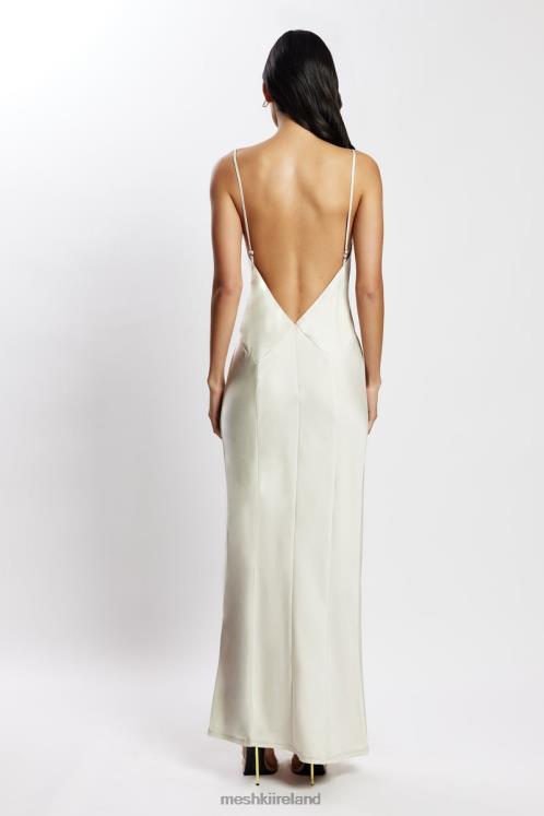 Meshki Baily Satin Maxi Dress Clothing Silver 6DX22702