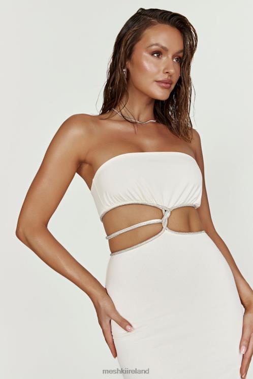 Meshki Billie Strapless Maxi Dress Clothing Bone 6DX22640