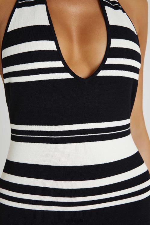Meshki Brienne Stripe Maxi Dress Clothing Black/White 6DX22156