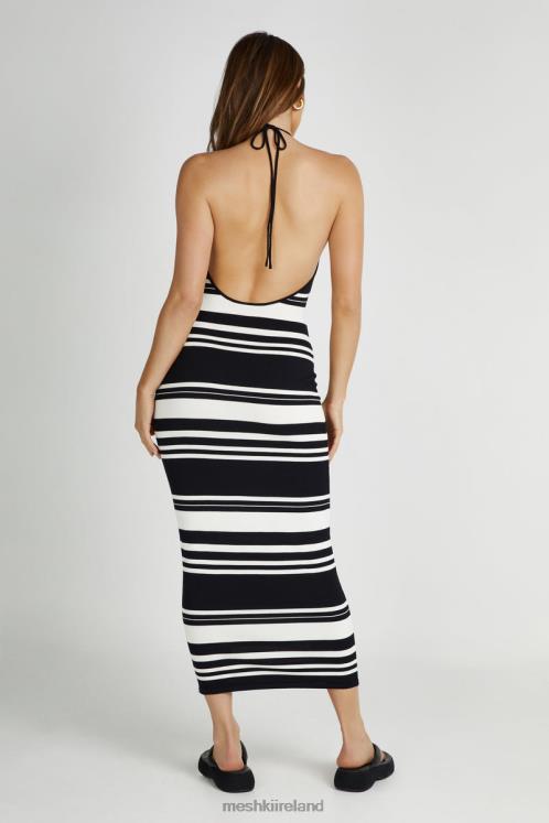 Meshki Brienne Stripe Maxi Dress Clothing Black/White 6DX22156