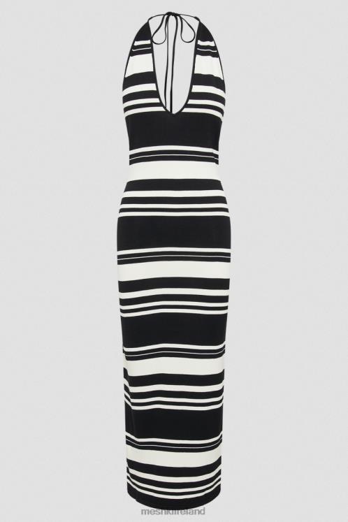 Meshki Brienne Stripe Maxi Dress Clothing Black/White 6DX22156