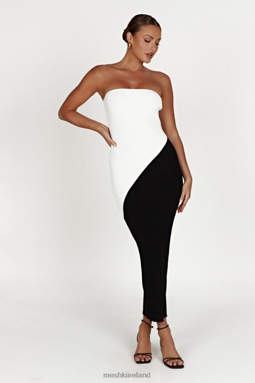 Meshki Bristol Two Tone Knit Maxi Dress Clothing Black 6DX22493