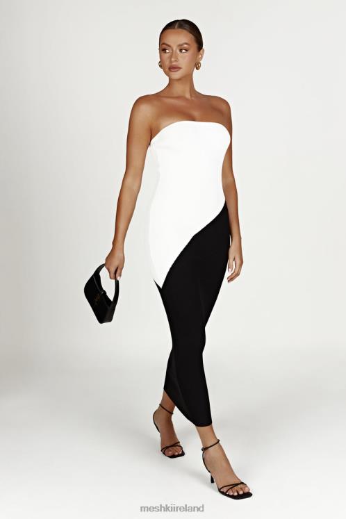 Meshki Bristol Two Tone Knit Maxi Dress Clothing Black 6DX22493