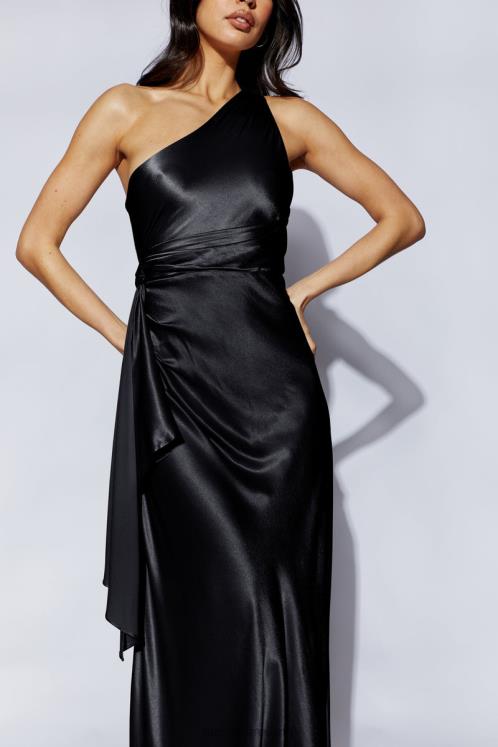 Meshki Calliope One Shoulder Maxi Dress Clothing Black 6DX22353