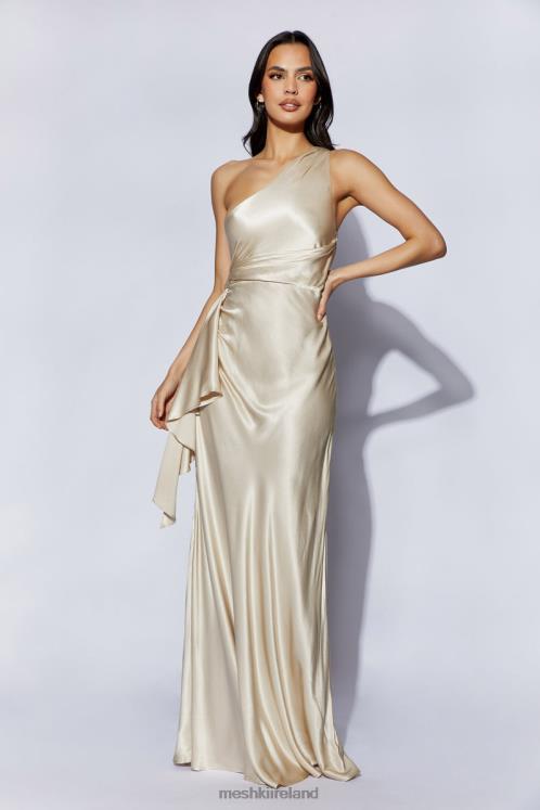 Meshki Calliope One Shoulder Maxi Dress Clothing Champagne 6DX22206