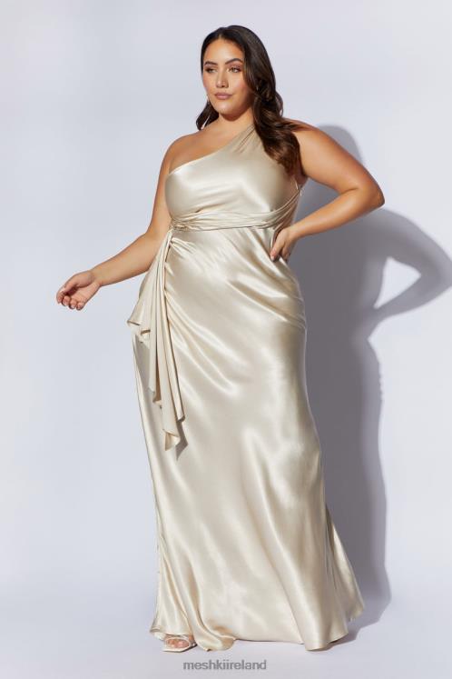 Meshki Calliope One Shoulder Maxi Dress Clothing Champagne 6DX22206