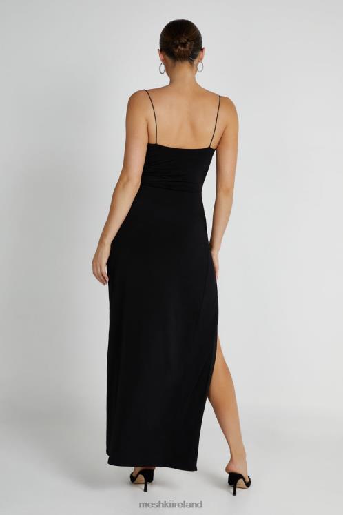 Meshki Candice Ruched Maxi Dress Clothing Black 6DX22161