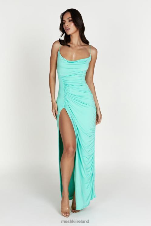 Meshki Candice Ruched Maxi Dress Clothing Mint 6DX22398