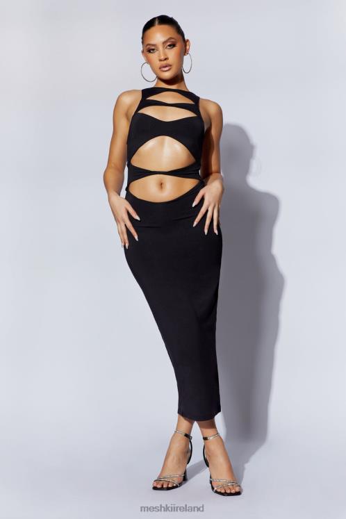 Meshki Chloe Cut Out Maxi Dress Clothing Black 6DX22198