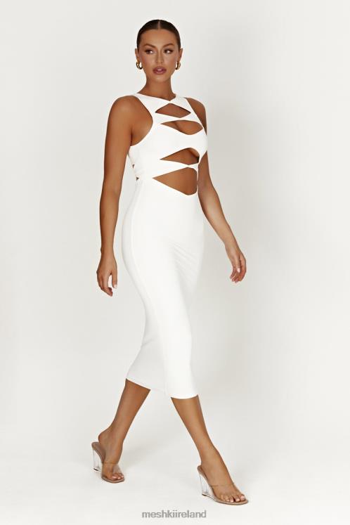 Meshki Chloe Cut Out Maxi Dress Clothing White 6DX22199