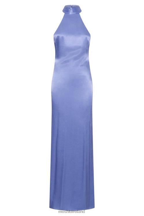 Meshki Claire Satin Drape Back Maxi Dress Clothing Lavender 6DX22392