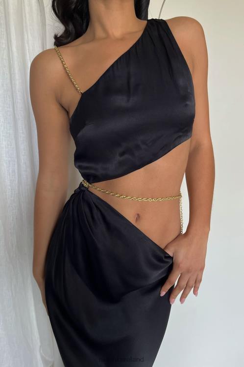 Meshki Clementine Chain Maxi Dress Clothing Black 6DX22676