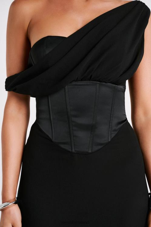 Meshki Courtney Chiffon Maxi Dress Clothing Black 6DX2280