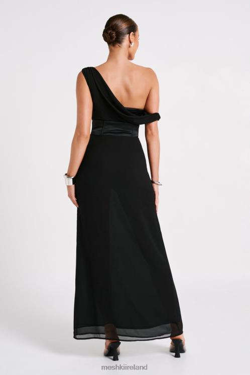 Meshki Courtney Chiffon Maxi Dress Clothing Black 6DX2280