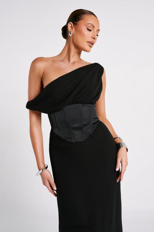 Meshki Courtney Chiffon Maxi Dress Clothing Black 6DX2280