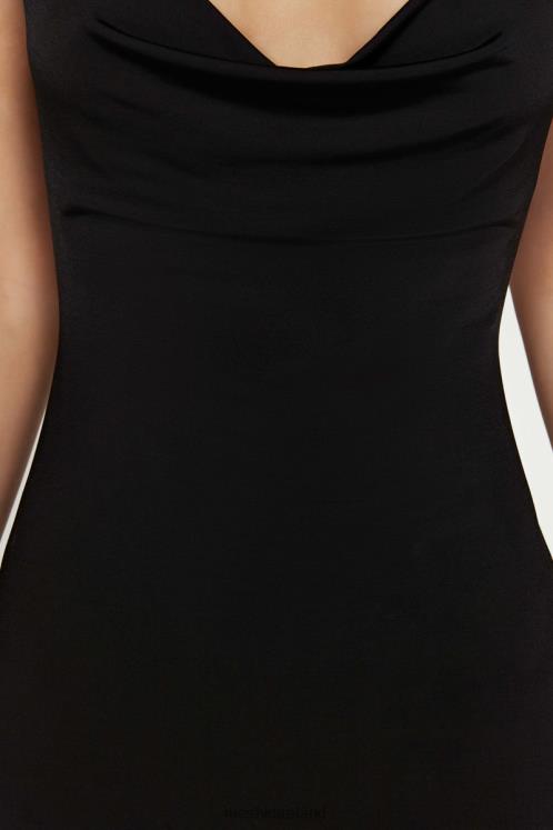 Meshki Darcy Cowl Maxi Dress With Low Back Clothing Black 6DX22372