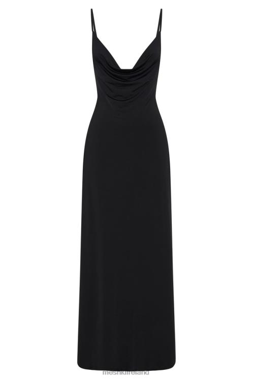 Meshki Darcy Cowl Maxi Dress With Low Back Clothing Black 6DX22372
