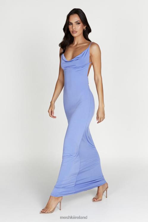 Meshki Darcy Cowl Maxi Dress With Low Back Clothing Lavender 6DX22589