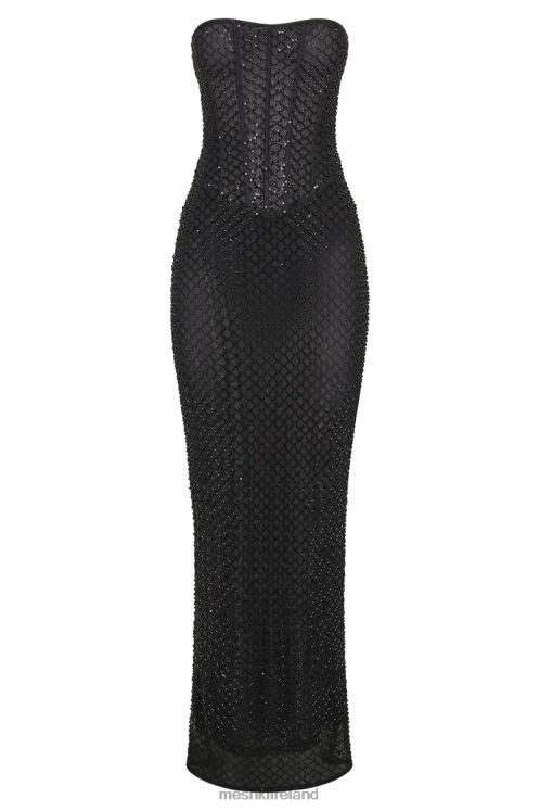 Meshki Gemma Strapless Sequin Maxi Dress Clothing Black 6DX2238