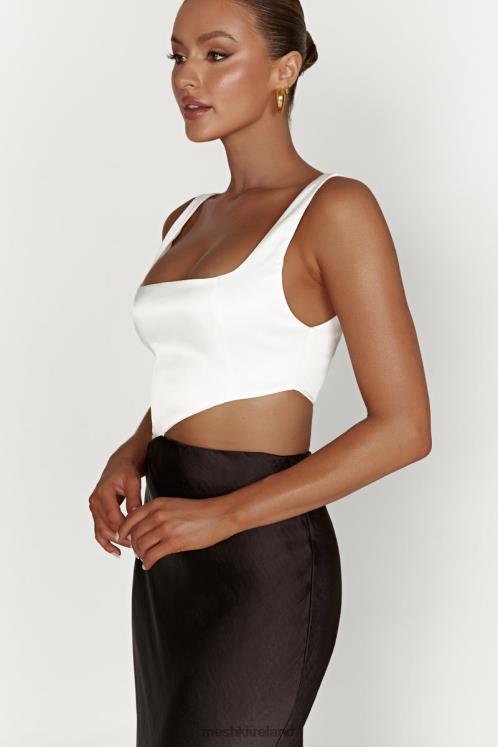 Meshki Gianna Two Tone Slashed Maxi Dress Clothing Black 6DX22415