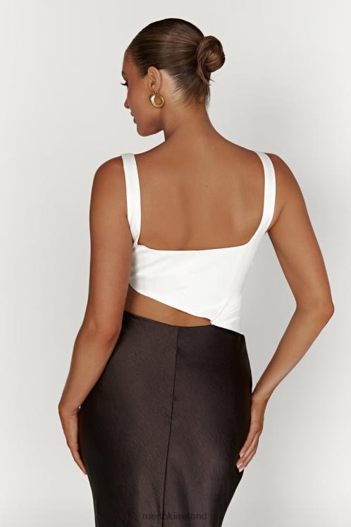 Meshki Gianna Two Tone Slashed Maxi Dress Clothing Black 6DX22415