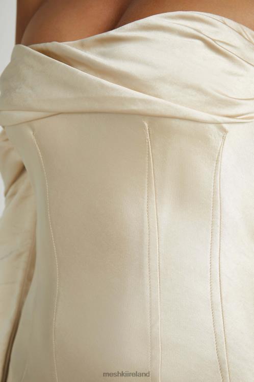 Meshki Giselle Off Shoulder Cowl Neck Maxi Dress Clothing Gold 6DX22120