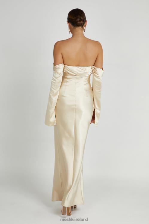 Meshki Giselle Off Shoulder Cowl Neck Maxi Dress Clothing Gold 6DX22120