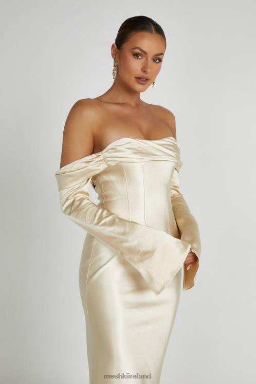 Meshki Giselle Off Shoulder Cowl Neck Maxi Dress Clothing Gold 6DX22120