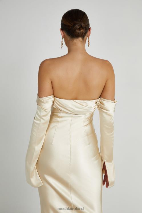 Meshki Giselle Off Shoulder Cowl Neck Maxi Dress Clothing Gold 6DX22120