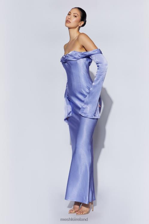 Meshki Giselle Off Shoulder Cowl Neck Maxi Dress Clothing Lavender 6DX22357