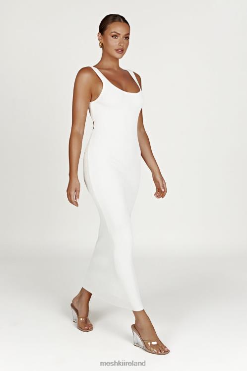 Meshki Hadley Backless Knit Maxi Dress Clothing White 6DX22503