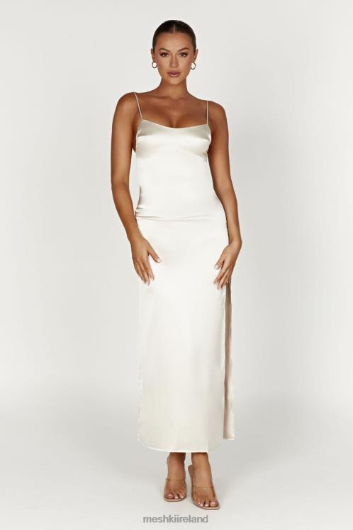 Meshki Jacinda Satin Slip Maxi Dress Clothing Ivory 6DX22373