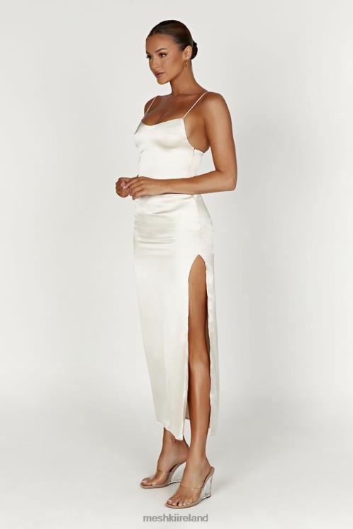 Meshki Jacinda Satin Slip Maxi Dress Clothing Ivory 6DX22373