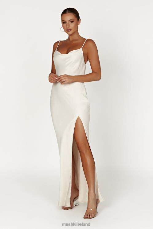 Meshki Jade Cowl Neck Backless Maxi Dress Clothing Bone 6DX22268