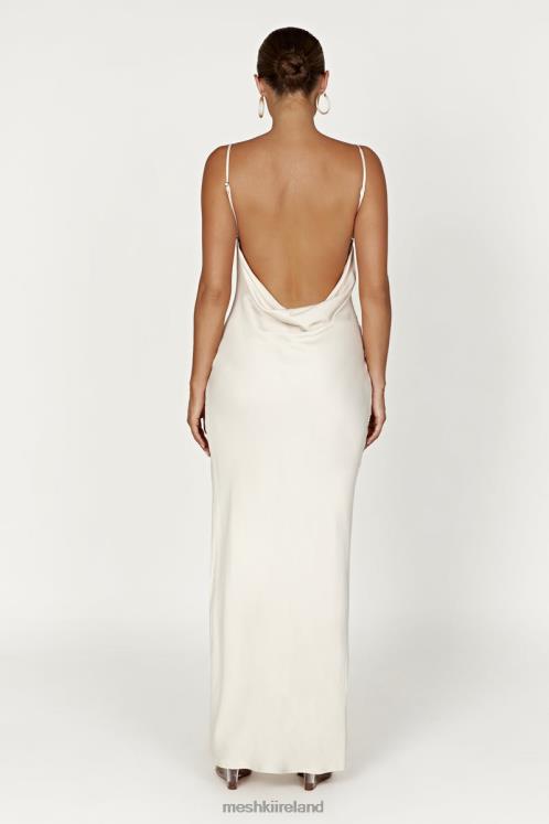 Meshki Jade Cowl Neck Backless Maxi Dress Clothing Bone 6DX22268