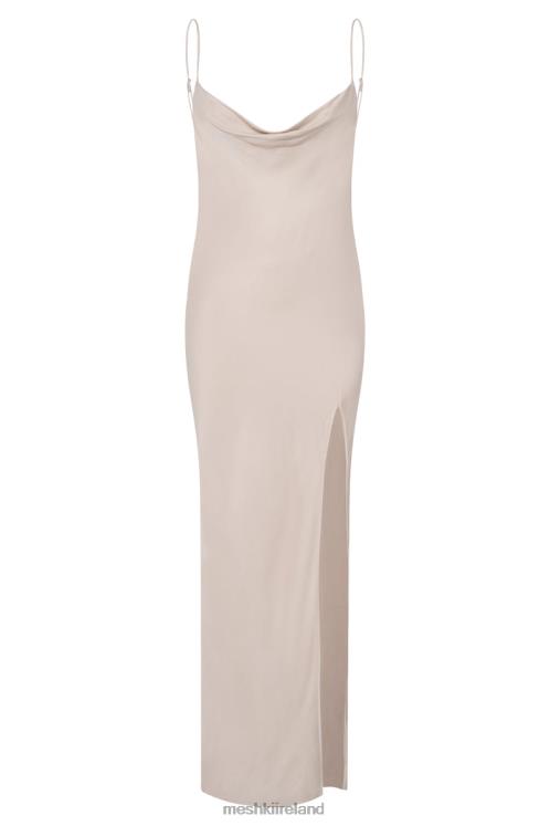 Meshki Jade Cowl Neck Backless Maxi Dress Clothing Bone 6DX22268