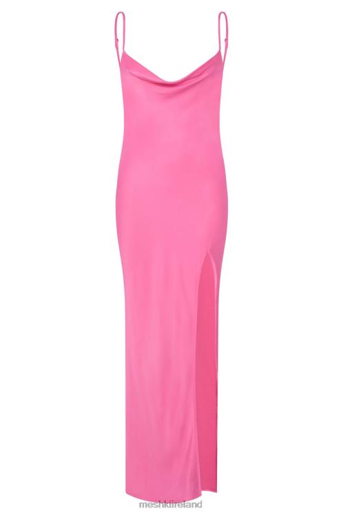 Meshki Jade Cowl Neck Backless Maxi Dress Clothing Pink 6DX22151