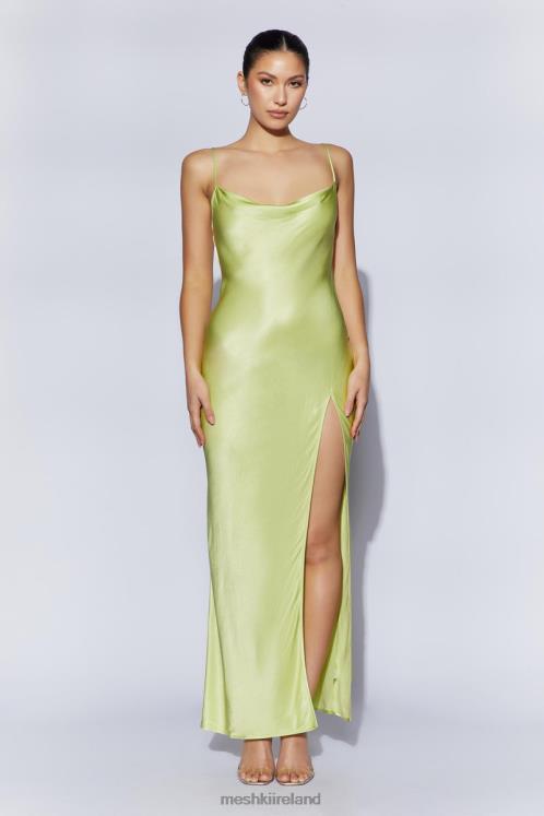 Meshki Jade Cowl Neck Backless Maxi Dress Clothing Pistachio Green 6DX22314
