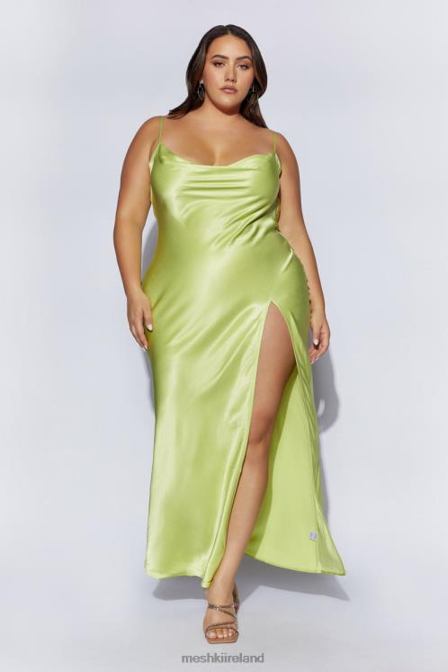 Meshki Jade Cowl Neck Backless Maxi Dress Clothing Pistachio Green 6DX22314