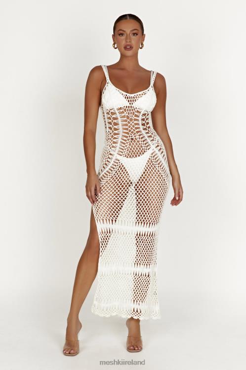 Meshki Josephine Crochet Maxi Dress Clothing White 6DX22432