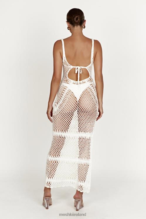 Meshki Josephine Crochet Maxi Dress Clothing White 6DX22432