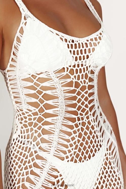 Meshki Josephine Crochet Maxi Dress Clothing White 6DX22432