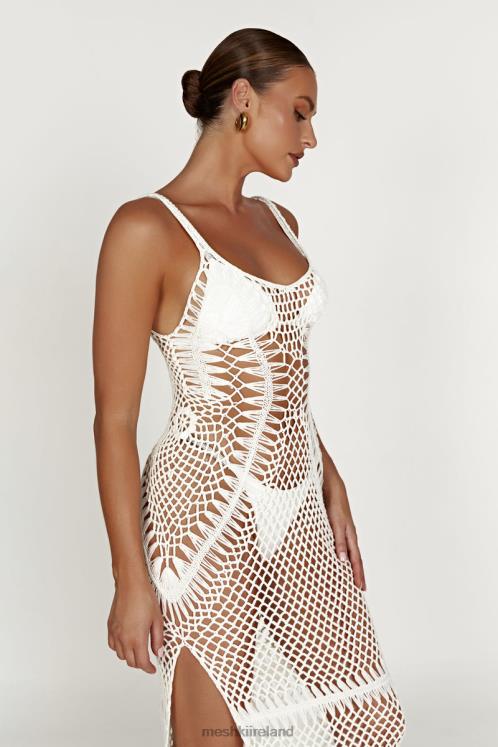 Meshki Josephine Crochet Maxi Dress Clothing White 6DX22432