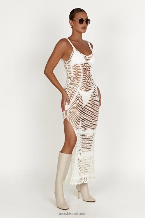 Meshki Josephine Crochet Maxi Dress Clothing White 6DX22432