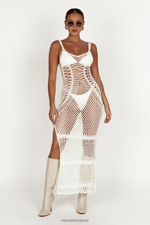 Meshki Josephine Crochet Maxi Dress Clothing White 6DX22432