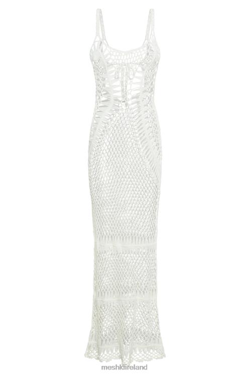 Meshki Josephine Crochet Maxi Dress Clothing White 6DX22432