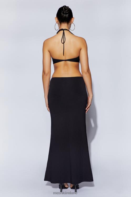 Meshki Jules Maxi Triangle Cut Out Dress Clothing Black 6DX22688